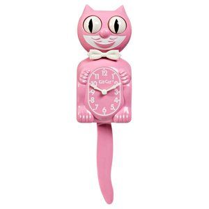 Retired Pink Satin Kit Cat Klock clock